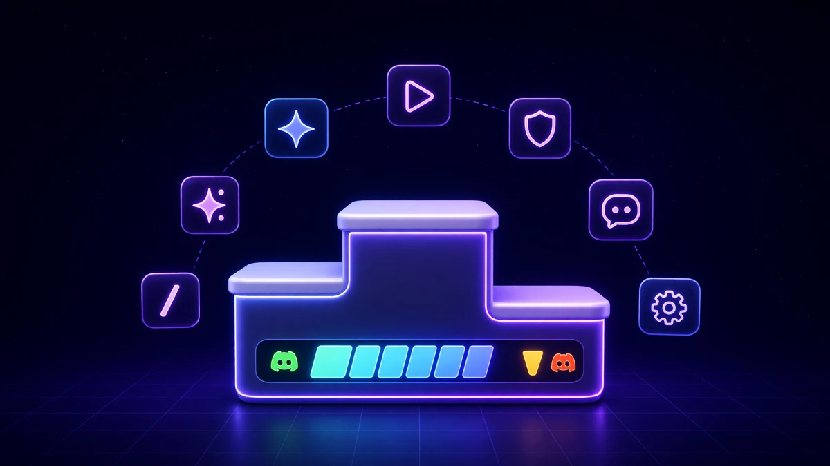 A tiered rank podium with a glowing meter climbing its face